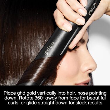 Випрямляч для волосся ghd gold — професійний стайлер та випрямляч для гладкості та антифриз-ефекту, чорний