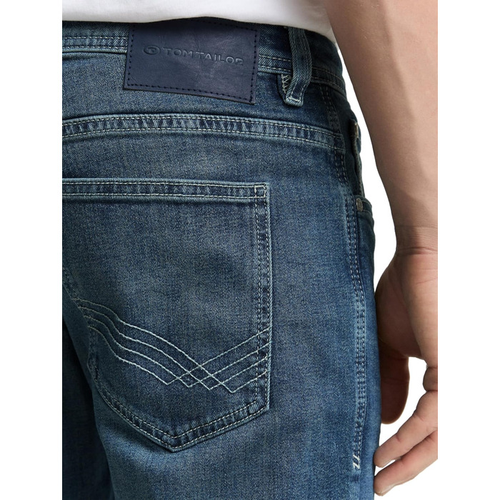 Чоловічі джинси Tom Tailor TTMARVIN Straight з еластичним стрейчем, Used Mid Stone Blue Denim, 34W/30L