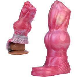 Jixaxe Пеніс-чохол, мастурбатор з кільцем для яєчок, збільшувач пеніса, секс-іграшка для чоловіків, анальний секс (червоний, S)