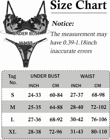 Panegy: Комплект бюстгальтера та трусиків Push-Up з вишивкою, білий (чорний, XL)