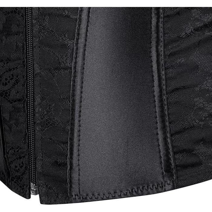 Корсет топ бюстєль для жінок, оверсайз, атлас, квіткова мереживна шнуровка, плюс сайз, бодішейпер, білий 2550 (3XL, чорний)