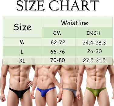 Чоловіча труси QiaTi: танга, сліпи, боксери (8 шт. в упаковці) - M