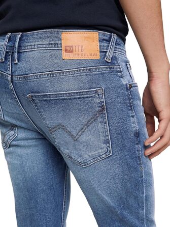 Чоловічі джинси Skinny Tom Tailor Culver Denim (світло-блакитні, Used Light Stone Blue, 34W/32L)