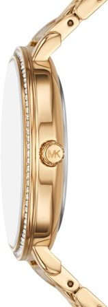 Жіночий годинник Michael Kors Pyper кварцовий, золотистий зі сталевим браслетом та білим циферблатом