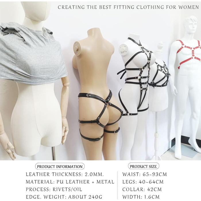 Набір BDSM для жінок: шкіряний комплект з пов'язками, корсет, стрінг-ремені, еротична білизна, іграшки для пар.