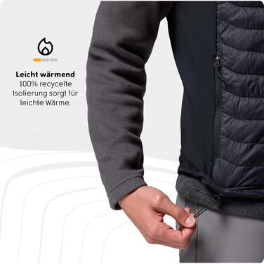 Чоловічий гібридний жилет Columbia Powder Pass Hybrid Vest, чорний, розмір M