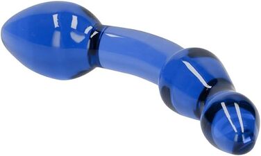 Дильдо Shots Chrystalino з боросилікатного скла, блакитний, 15 см