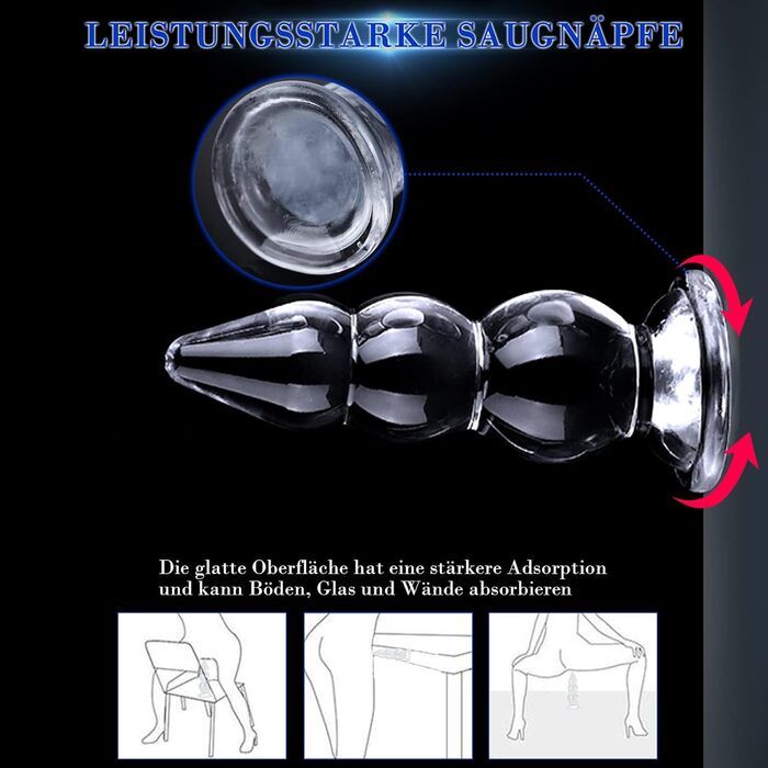 Анальний дildo BDSMYOU, 38 см, з присоскою, для розширення анусу, для чоловіків та жінок, парне використання, екстремальний секс