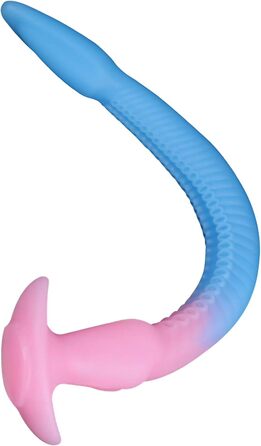 Анальний дилда з силікону Amazbee Tentakel Oktopus XXL, довгий, з підставкою, для пар, блакитний