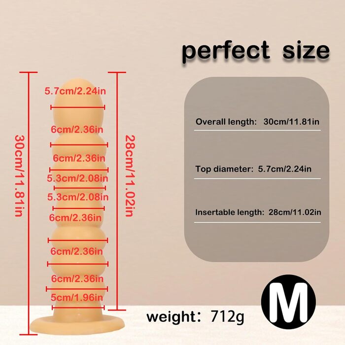 Масажер для простати та G-точки Yasexx Giant Anakugenthread з присоскою. Підходить для чоловіків та жінок