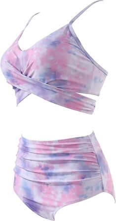 БІКІНІ JFAN з рюшами, пов'язування, пуш-ап, висока талія, 2 шт.