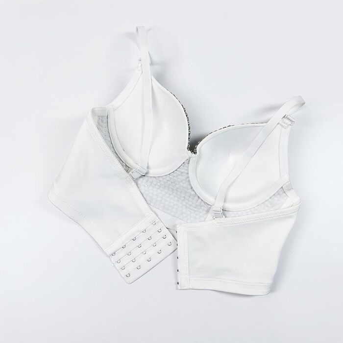 Жіночий корсет-бюстгальтер Woboren, топ на тонких бретелях, кроп-топ, корсаж, білий, розмір M
