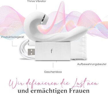 Вібратор для жінок Fae Vibration 3в1 - стимулятор G-точки та клітора з функцією масажу, вакуумної стимуляції та вібрації. Перезаряджуваний силіконовий секс-іграшка, Thrive, Whisper White