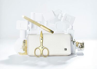 Манікюрний набір ZWILLING Premium Gold Edition (5 предметів) у шкіряному чохлі, дорожній набір для догляду за нігтями