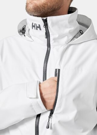 Чоловіча утеплена куртка-мідлеєр Helly Hansen Midlayer Crew Jacket 2.0 з капюшоном, водонепроникна outdoor-куртка, XL, біла