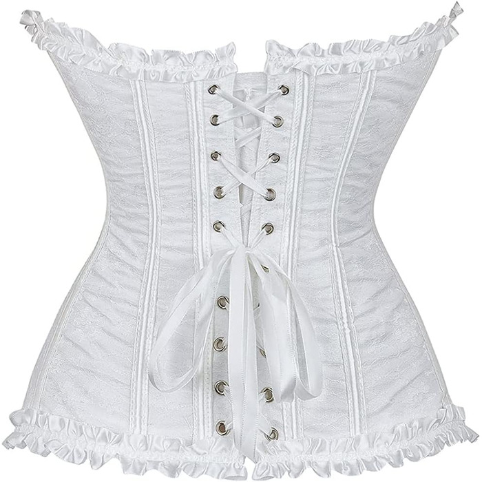 Корсет Grebrafan для жінок: білий, мереживний, сексуальний, класичний (28-30)