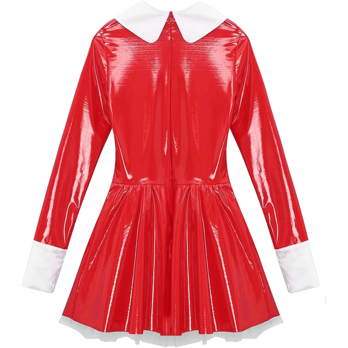 Жіноча спідня білизна Еротичний французький костюм горничної Cosplay A-line (Червоний, 4XL)