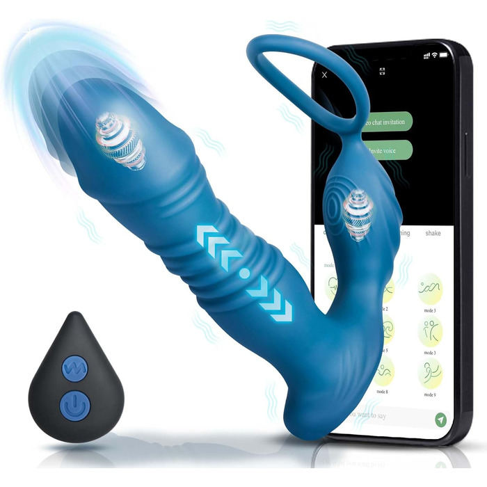 Анальні вібратори LYAMais для чоловіків: стимуляція простати, 9 режимів, кільце для пеніса, масажер-дилда, анальний плаг