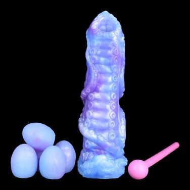 Анальний дилдо Октопус з 5 силіконовими яйцями - дилдо для анального сексу, монстр-дилдо, SM-іграшка для жінок та чоловіків (Kn2166)