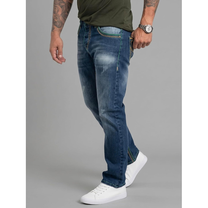 Чоловічі джинси Rock Creek Denim M33 з посиленими швами, темно-сині (29W / 32L, Rc-2369)