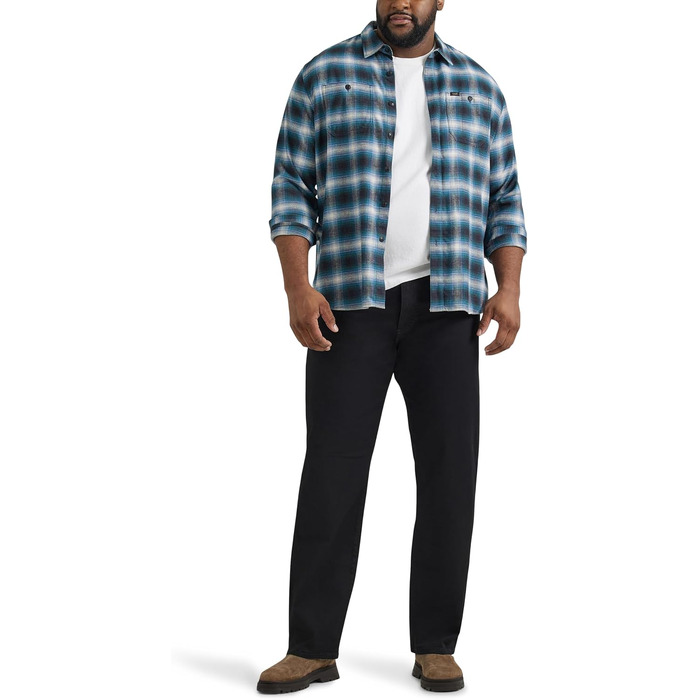 Чоловічі джинси Lee Extreme Motion Relaxed Straight Big and Tall, чорні (44W / 28L)
