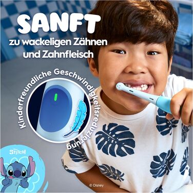 Електрична зубна щітка для дітей Oral-B iO Series 2 Stitch Blue, 3 режими чищення, рожева, з дорожнім футляром та 1 насадкою