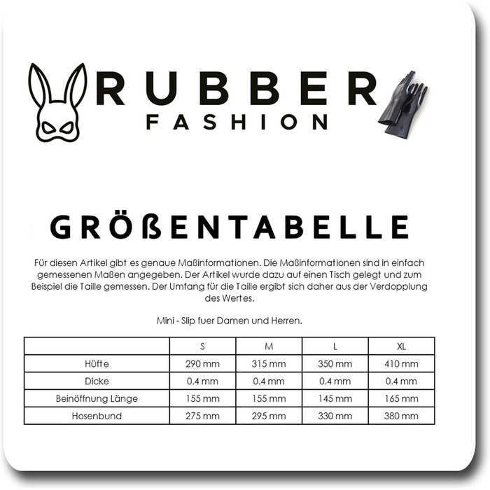 Латексний сліп з кроком (відкритий) - Rubberfashion, чорний, 0.4 мм, для жінок та чоловіків