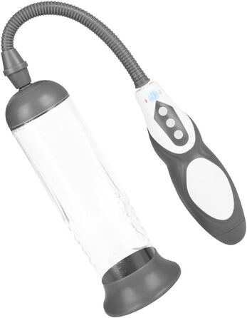 Електрична чоловіча помпа, 21 см, водонепроникна (IPX7), перезаряджувана, 4 режими та 4 інтенсивності, 2 манжети, міцні матеріали