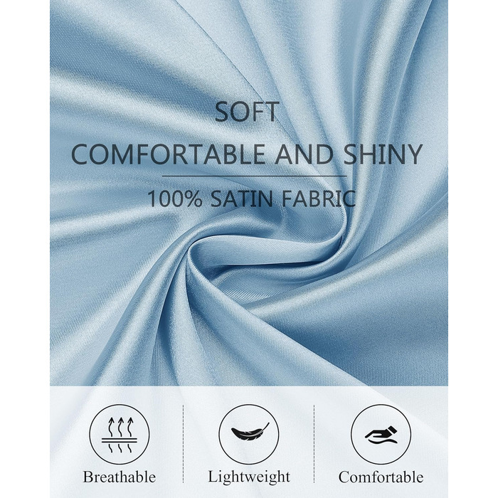 Сatinний халат для жінок, довгий, легкий, з V-подібним вирізом, для вечірки, весілля, сну, кольору небесно-блакитний, розмір L