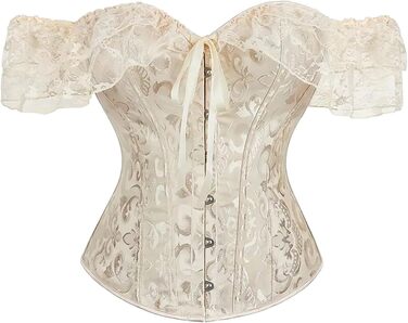 Корсет-боді Daen Korsett Body Shaper з кісточками, для корекції фігури, корсет, бюстгальтер, сатиновий, квітковий принт, великі розміри (XXL)