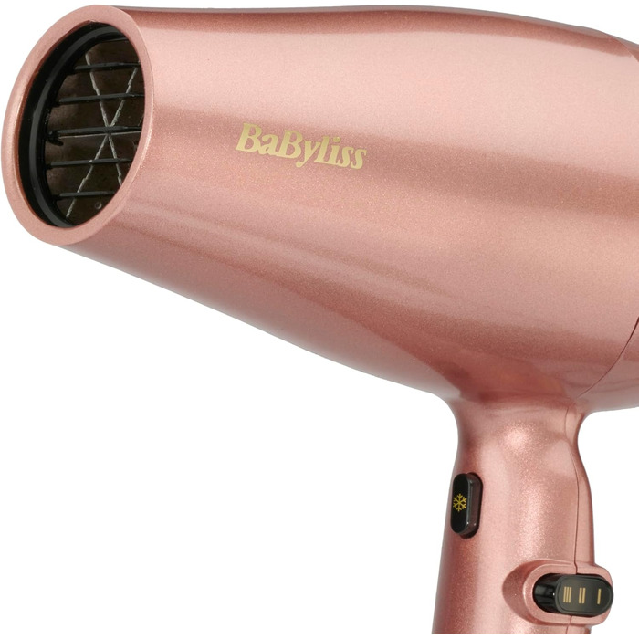 Професійний іонний фен BaByliss Rose Gold 2100W з керамічним покриттям, 3 температурні та 2 швидкісні режими, сріблястий, 5336PE EU