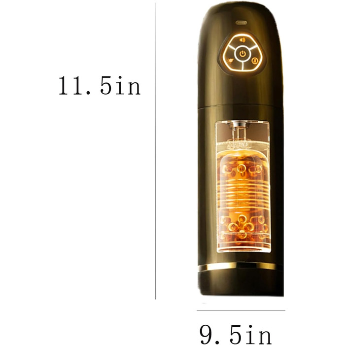 Електричний мастурбатор для чоловіків: насос, вібрація, ковзання, обертання та виділення рідини. Чорний секс-іграшка