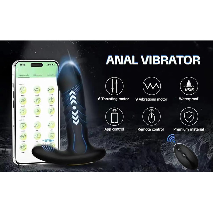 Вібратор-дилда для G-точки та клітора, 9 режимів, функція удару, з пультом дистанційного керування, анальний плагін, для жінок, пар та чоловіків