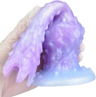 Надувний дилдо Овопозитор з 5 яйцями, силікон. Іграшки для дорослих, анальні, G-spot, для пар. Синій.