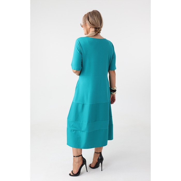 Трикотажна сукня міді для роботи FEMIMODA, розмір 46
