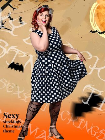 Чулки сітка халабрежки для жінок великих розмірів Jadive, 6 пар, чорні, готичний стиль, XL-XXXXL