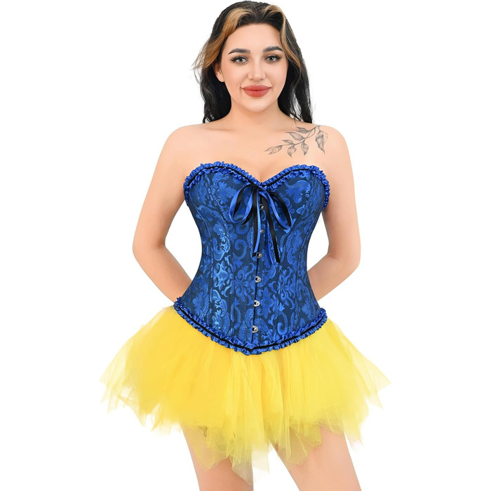 Корсет-топ Florales з квітковим принтом для жінок, великий розмір (XL), фіолетово-чорний колір