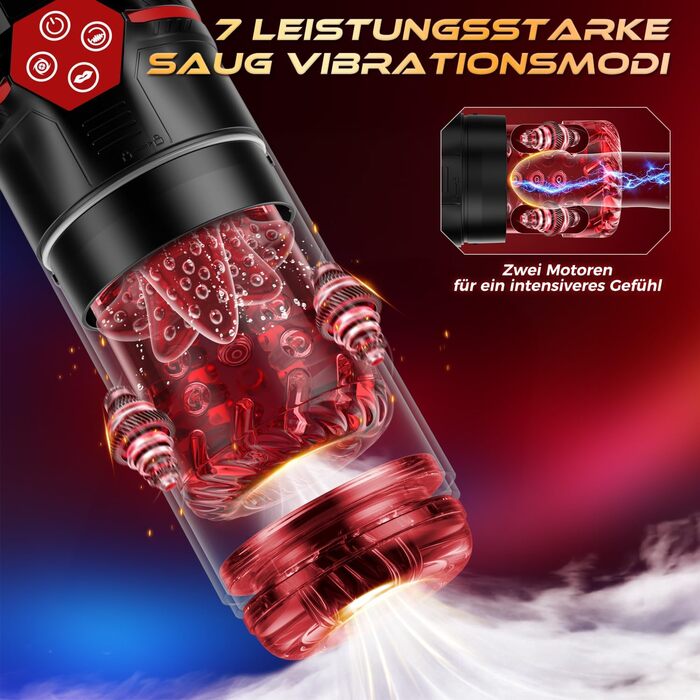 Електричний мастурбатор для чоловіків з вібрацією та функцією ковзання - стимулятор пеніса, секс-іграшка