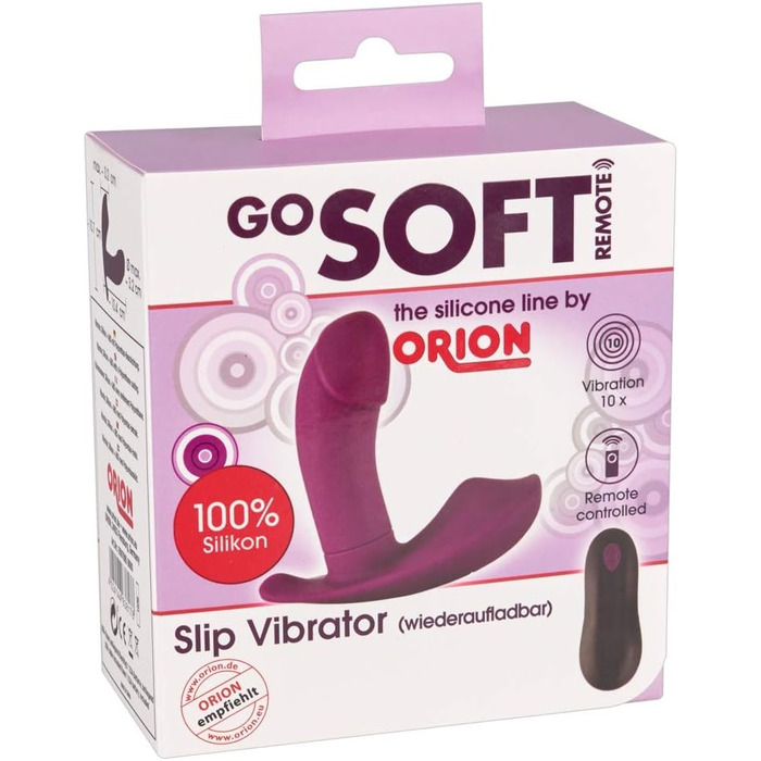 ORION Slip-Vibrator: Інтенсивний вібратор для жінок з G-точкою та кліторальним стимулятором, 10 режимів, пульт дистанційного керування, фіолетовий