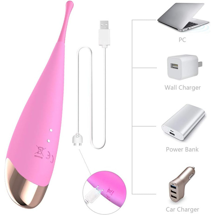 Вібратор Roluck тихий та потужний для стимуляції клітора та G-точки, з 3 змінними насадками, 7 режимів вібрації, водонепроникний, з силікону, для жінок, лесбійок