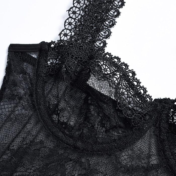Сексуальна жіноча білизна: мереживний комплект, сукня, прозорий чорний мереживний набір, для пишних форм