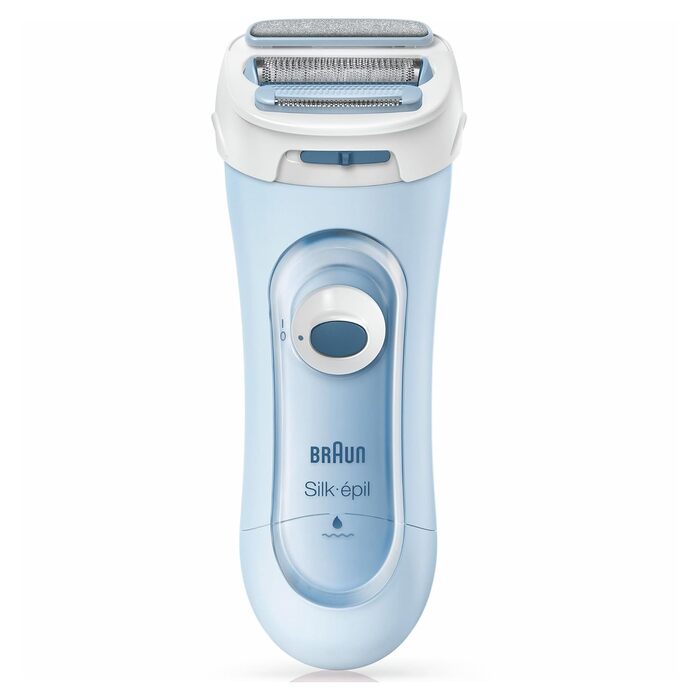 Електрична бритва для жінок Braun Silk-épil LS5160 3-в-1 (голениця, тример, пілінг-система), водонепроникна, синя