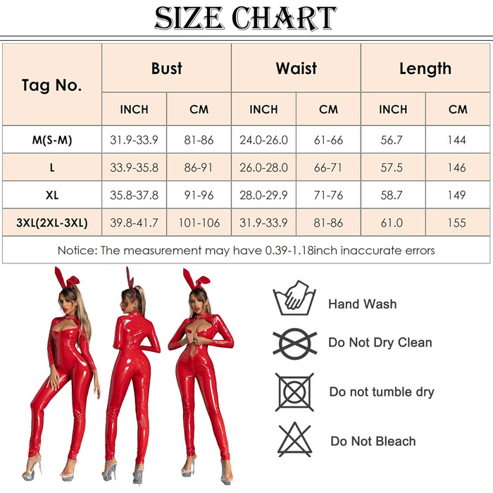 Комбінезон FEOYA з ефектом вологого блиску для жінок, латексний catsuit, боді з довгим рукавом, для сцени, вечірок, клубу, червоний (XL)