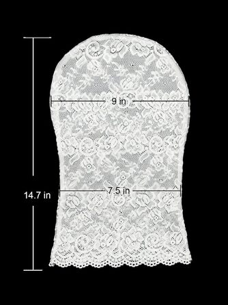 Маска на обличчя з мережива HOMELEX - мереживна маска на обличчя, повна мереживна маска, маска для карнавалу, прозора мереживна накидка