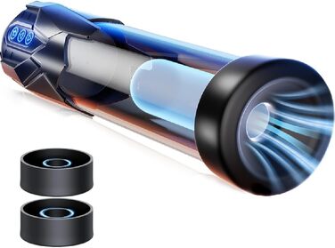 Електрична пеніс-насос Jpscor для збільшення пеніса, мастурбатор з 5 рівнями вакууму, водонепроникний (IPX6), 2 силіконові насадки