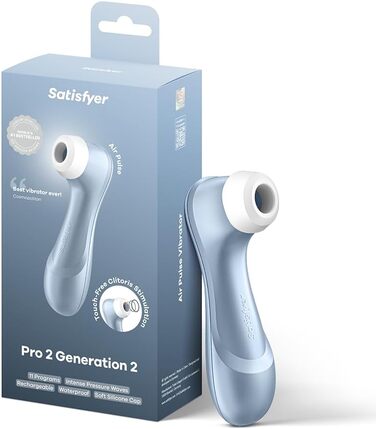 Вібратор клітора Satisfyer Pro 2 | Безшумний та потужний | Іграшка для дорослих для жінок | Преміум якість (Блакитний)