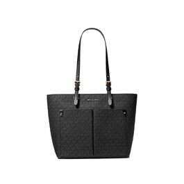 Жіноча сумка-сатчел Michael Kors Double Pocket Satch з логотипом (Black Sig)
