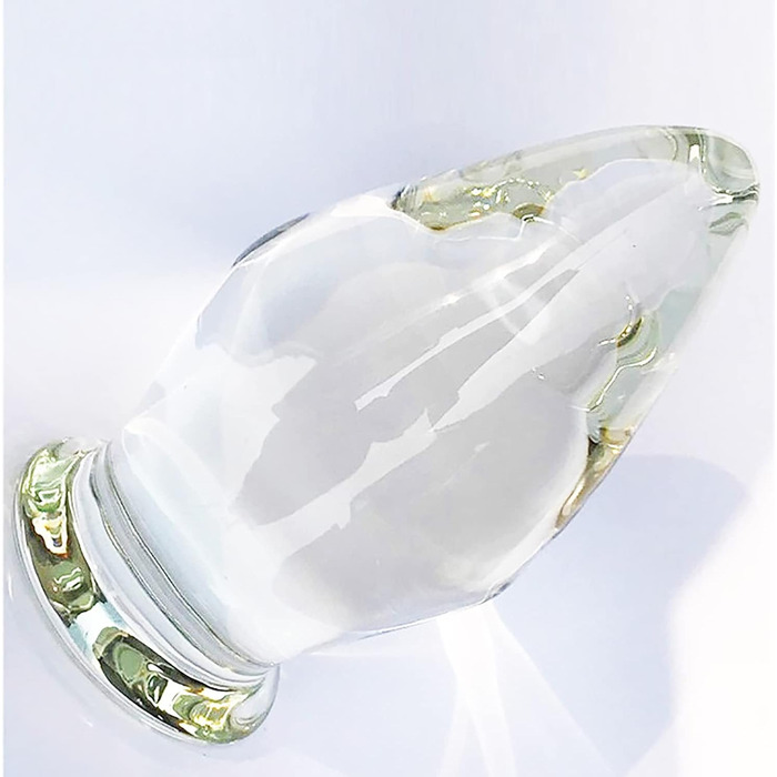 Скляний анальний плагін XXL 80 мм: кришталеві кулі, стимулятор G-точки, для чоловіків та жінок