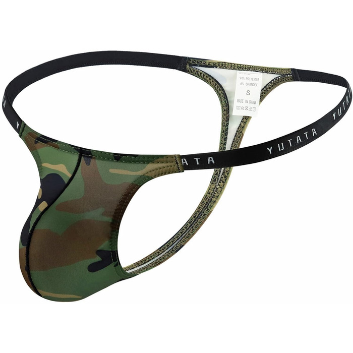 Танга чоловічі Faringoto, камуфляж, низька посадка, XL, 4 шт.