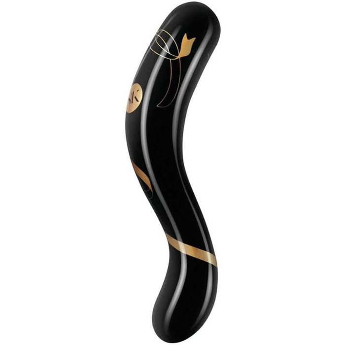 Чорний дилда Secret Kisses 7 дюймів, виготовлений вручну, подвійний наконечник